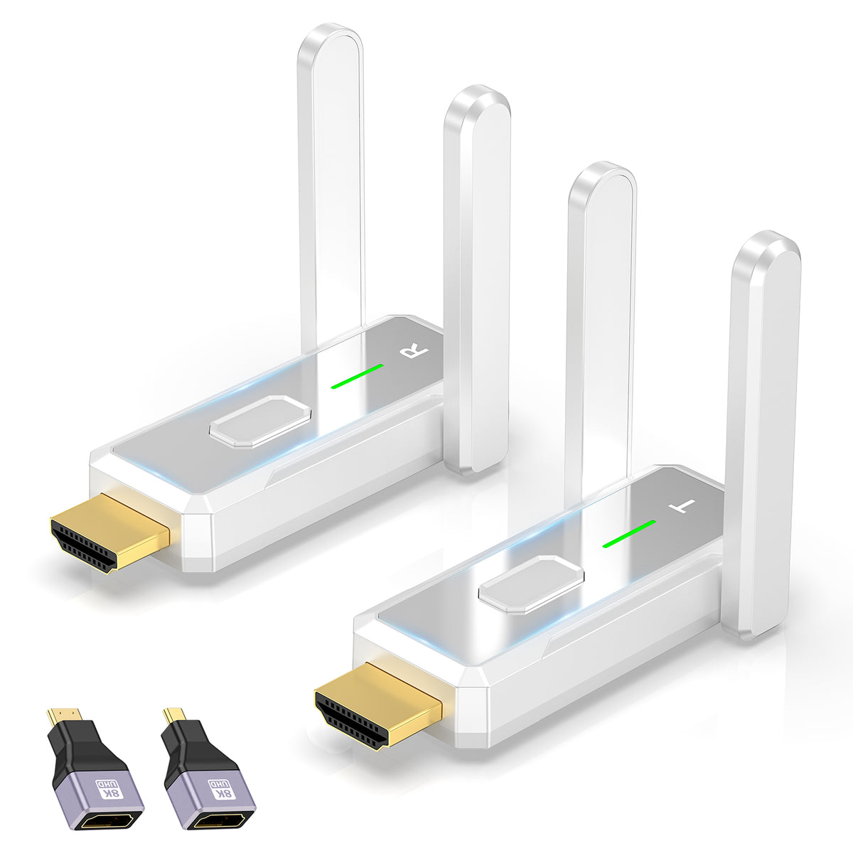 Wireless HDMI Transmitter and Receiver, Wireless HDMI Extender, Plug & Play 4K Decode 1080P Output| Stream from PC/Laptop/Projector to Monitor/TV| 656FT Long Range| for Business/Conference/Home Theater